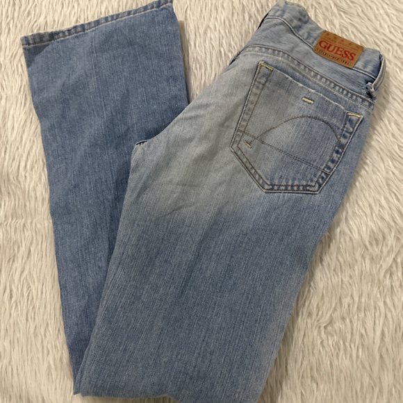 Guess Y2K women’s distressed light wash denim jeans size 26 - Picture 9 of 10